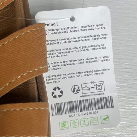 KuaiLu Eco-Friendly Sandals Womens 10.5 Tan Slides With Arch Support Durable New - Picture 7 of 10